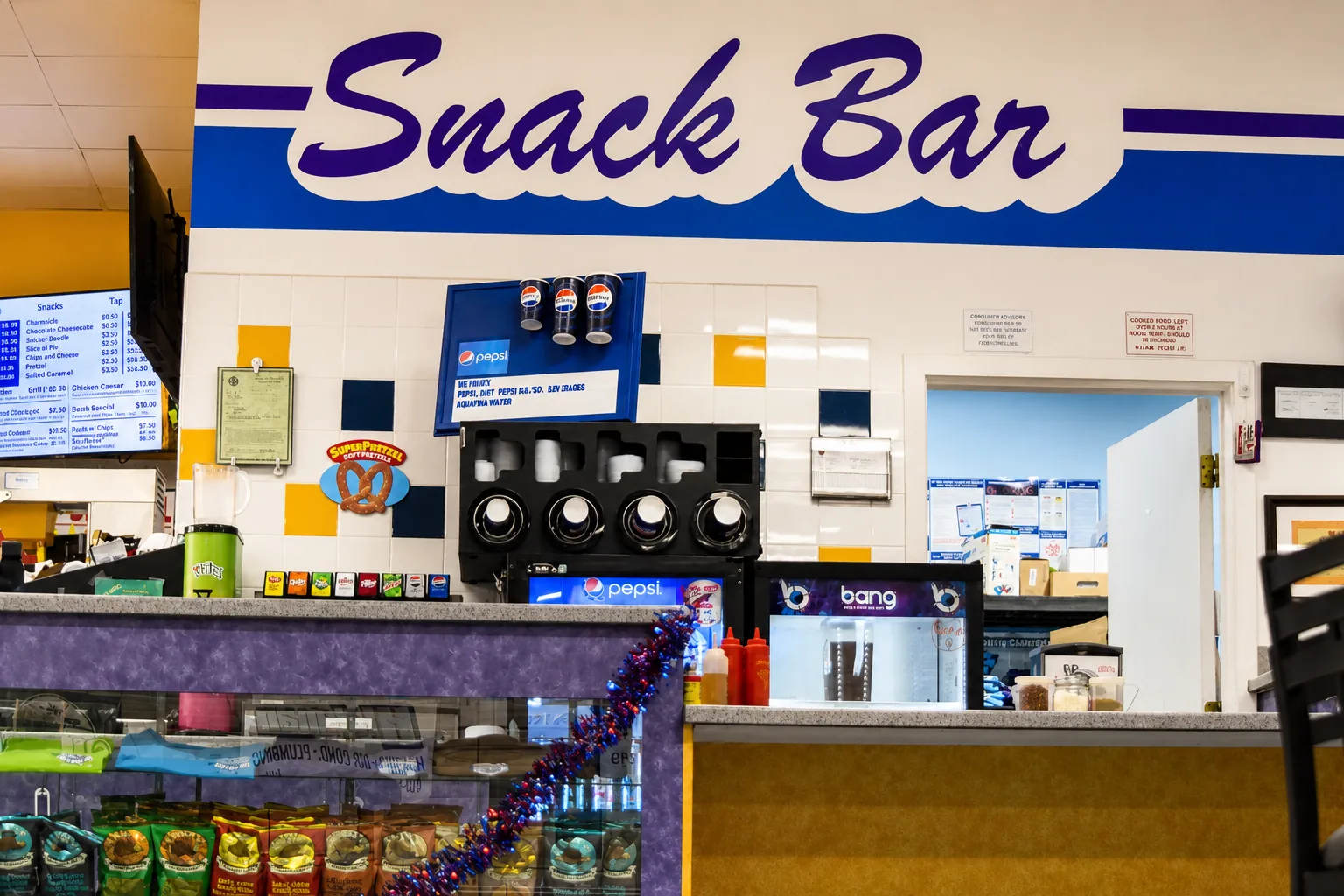 Snack bar food at Eastern Shore Lanes